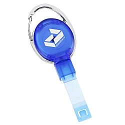 Replay Carabiner Retractable Badge Holder with Slip Clip - Translucent