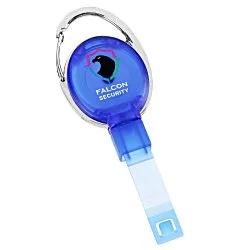 Replay Carabiner Retractable Badge Holder with Slip Clip - Translucent - Full Color