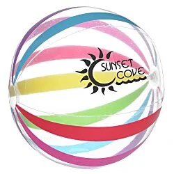 16" Multicolor Striped Beach Ball