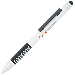 Honeycomb Soft Touch Stylus Metal Pen - Full Color