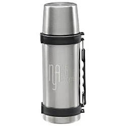 Thermos Thermocafe Vacuum Beverage Bottle - 34 oz. - Laser Engraved - 24 hr