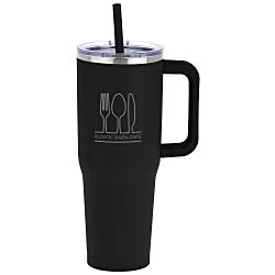 Harriton Vacuum Mug with Straw - 40 oz. - 24 hr