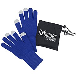 Extended Cuff Touch Gloves with Pouch