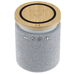 Ultra Sound Speaker with 10W Bamboo Wireless Charger - 24 hr