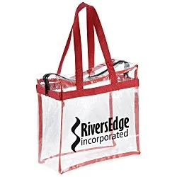 Clear Zippered Box Tote