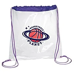 Clear Game Drawstring Sportpack - Full Color