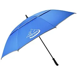 Reflective Trim Vented Golf Umbrella - 62" Arc