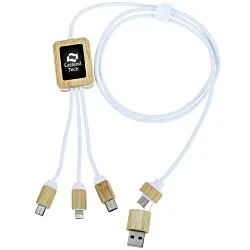SCX Light-Up Logo Bamboo Charging Cable