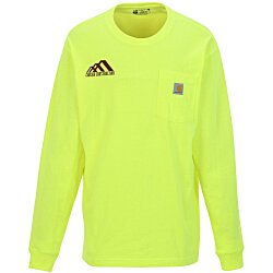 Carhartt Workwear Long Sleeve Pocket T-Shirt - Screen 151256-LS-S