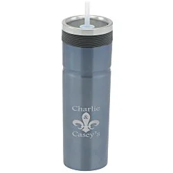 Veil Vacuum Tumbler with Straw - 20 oz. - Laser Engraved