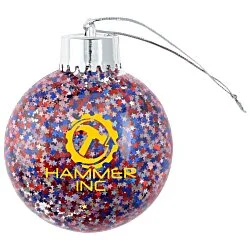 Confetti Ornament - Star - Patriotic - 24 hr