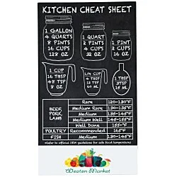 Kitchen Cheat Sheet Magnet - 30 mil