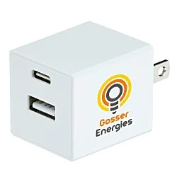 Square USB Wall Charger - USBC - 24 hr