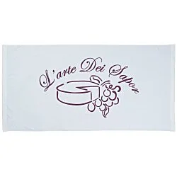 King Size Velour Beach Towel - White - 24 hr