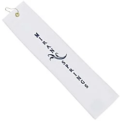 Midweight TriFold Golf Towel - White - 24 hr