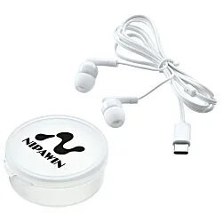 Colorful USB-C Ear Buds with Traveler Case