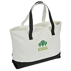 Danbury Zippered Tote - Embroidered