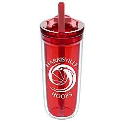 Simone Acrylic Tumbler with Straw - 16 oz.