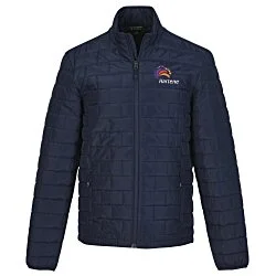 Block Patterned Puffer Jacket - Men's