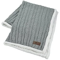 Elegant Cable Knit Chenille Throw - 24 hr