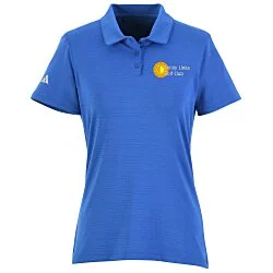 adidas Textured Stripe Polo - Ladies'