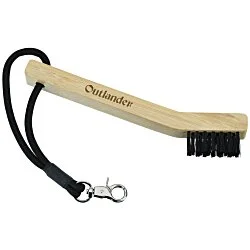 Bamboo Golf Brush with Clip