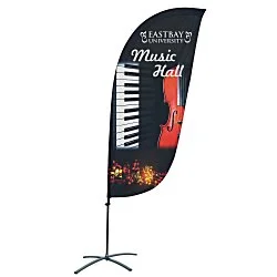 Indoor Value Feather Sail Sign - 7 1/2 Feet - One Sided