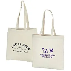 Life is Good Natural Cotton Sheeting Tote  - Sun