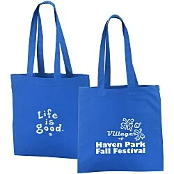 Life is Good Color Cotton Sheeting Tote  - LIG
