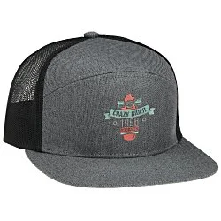 Heather 6 Panel Arch Trucker Snapback Cap