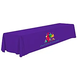 Serged Open-Back Polyester Table Throw - 16 feet