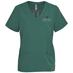 Onna Invincible V-Neck Stretch Scrub Top - Ladies'