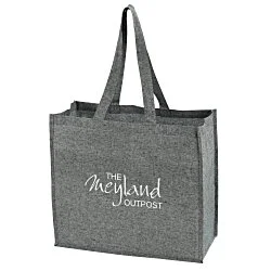 Structured Cotton Shopper Tote with Interior Lamination - 24 hr