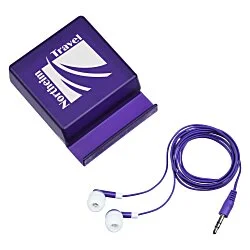 Phone Stand with Compartment - Earbuds