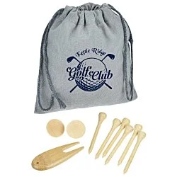 Bamboo Golf Tee Set with Pouch - 24 hr