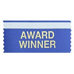 Stock Badge Ribbon with Double Sided Tape - 2 inches x 4 inches - 24 hr