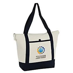 Isle Zippered Organic Cotton Tote - Full Color