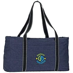 Front Pocket Heathered Utility Tote - Embroidered