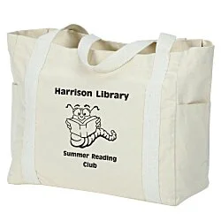 Selene Zippered Cotton Utility Tote