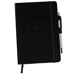 Snap Notebook with Stylus Pen - Debossed