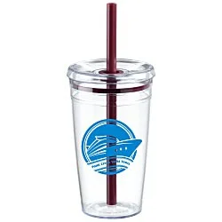 Anna Acrylic Tumbler with Straw - 15 oz.