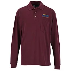 Superblend Pique Long Sleeve Pocket Polo - Men's