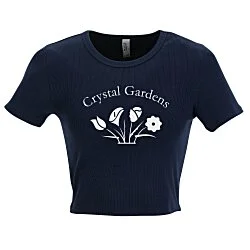 American Apparel Baby Rib Cropped T-Shirt - Ladies'