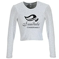 American Apparel Baby Rib Cropped Long Sleeve T-Shirt - Ladies'