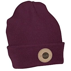 Fleece Lined Beanie with Cuff - Laser Engraved Patch - 24 hr