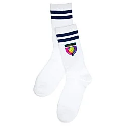 Striped Cuff Crew Socks