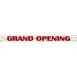 Grand Opening Ribbon Banner - 9 inches x 8 foot