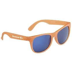 Quinn Rubberized Frame Sunglasses - Mirror Lens - 24 hr