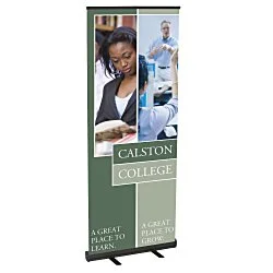Economy Retractable Polyester Banner Display - 32 inches