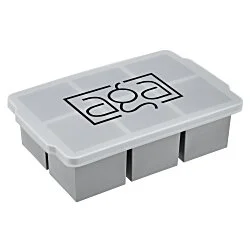 Silicone Ice Cube Tray with Snap-On Lid